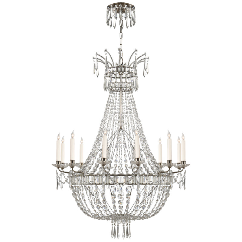 Ralph Lauren Evalina 12 - Light Chandelier, Sheffield Nickel