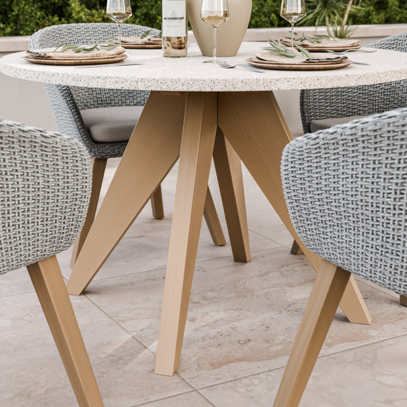 Astral Round 5 - Piece 4 - Person 120Cm L Outdoor Table Set