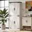 Élégante armoire de rangement pour le bureau personnel et la cuisine avec tablettes réglables et portes de grange rustiques-1144536077