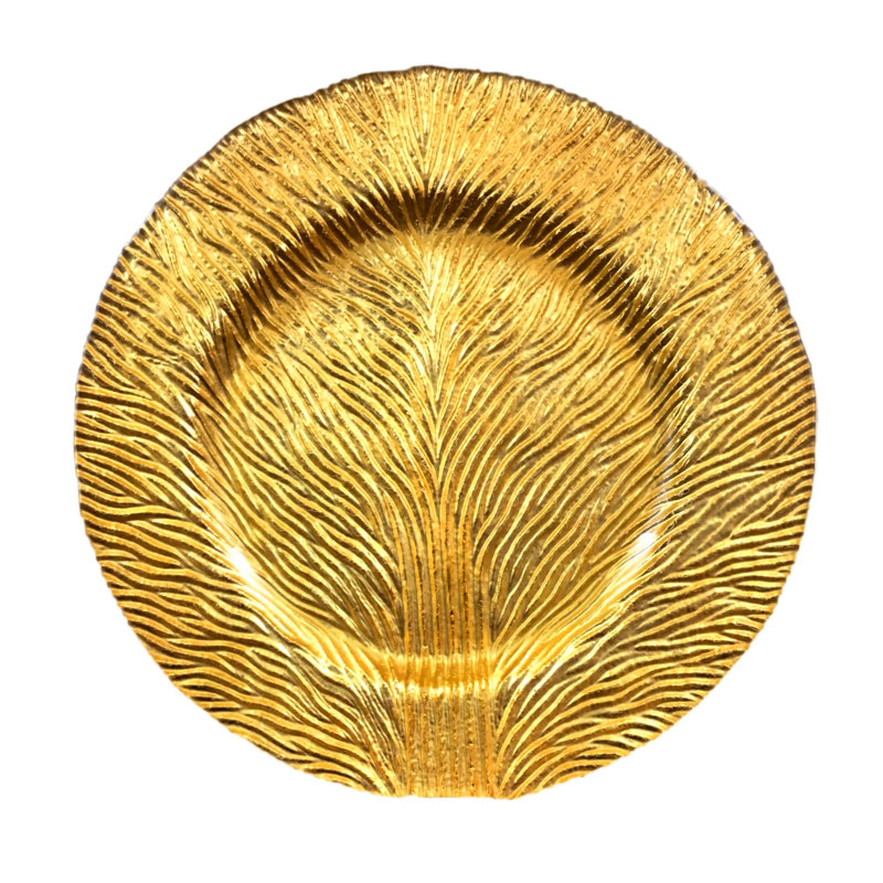 Assiette plate 11 po Tree of Life, Or