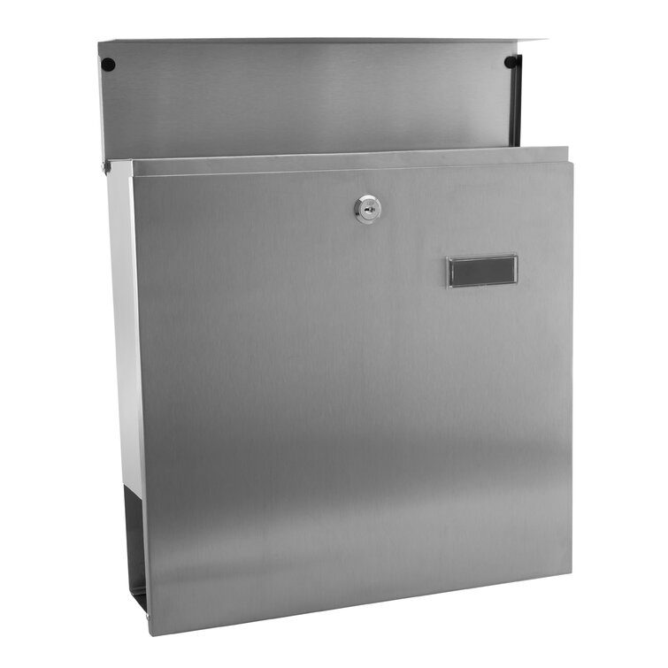 ModernStainlessHardware Steel Wall Mounted Mailbox | Wayfair