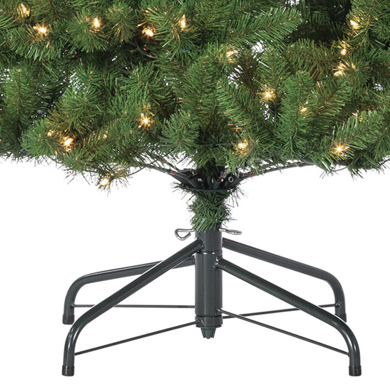 Lighted Artificial Pine Christmas Tree, 7.5'
