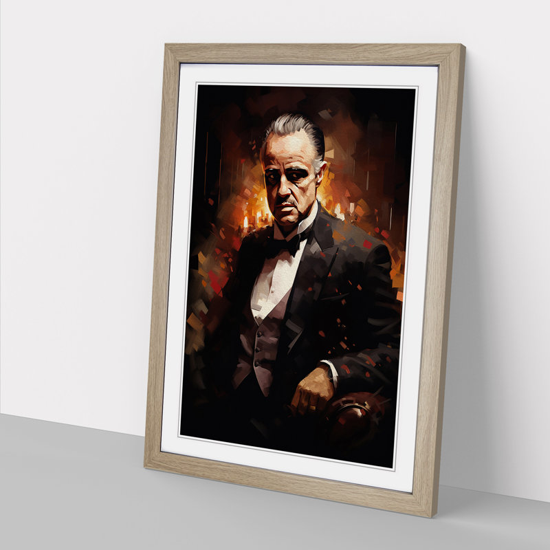 The Godfather Informel Framed Print, 34cm H x 25cm W x 2cm D, Oak