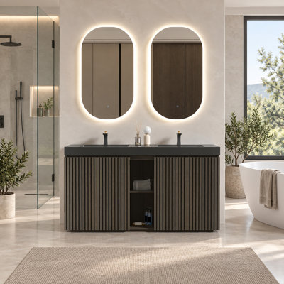 Meuble-lavabo double autoportant Adria