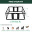 Parc d'intérieur pour chien en acrylique AuraSpace de FXW pour petits et moyens chiens, 30 pouces, 12 panneaux, noir-122720584-122720581