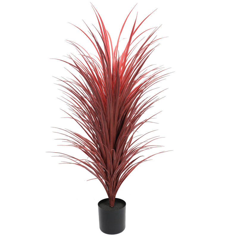 Yucca artificiel en pot, H 46 po x l 19 po x P 19 po, Bourgogne