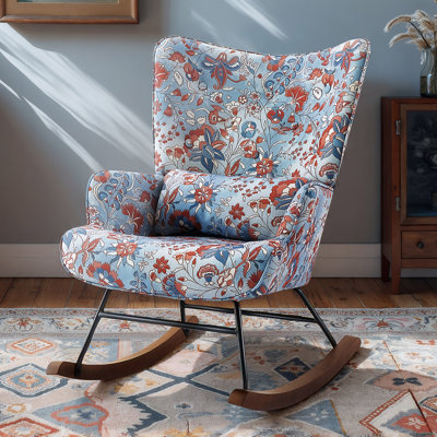 Chaise berçante à oreilles en porcelaine