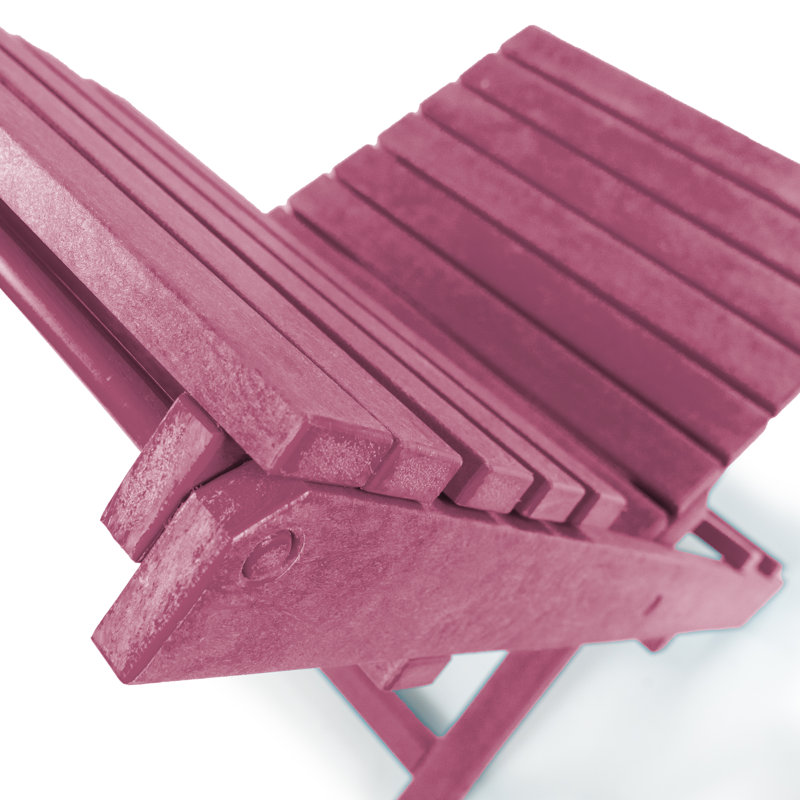 Chaise bistro pliante en PEHD entièrement recyclé toutes saisons Coastal Bay, Bourgogne