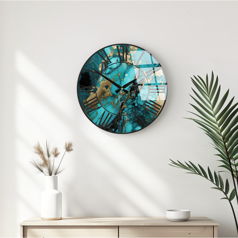 Horloge murale décorative en verre