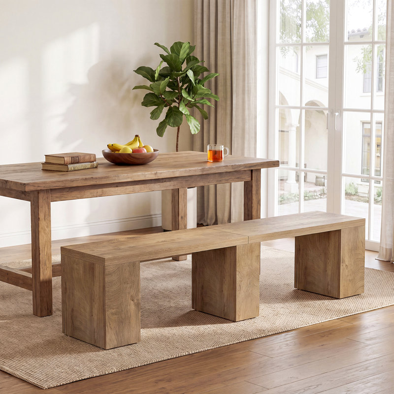 70.9" Extra Long Dining Bench, Brown