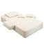 Luxueuse chaise longue convertible avec pochette de rangement et conception sans assemblage