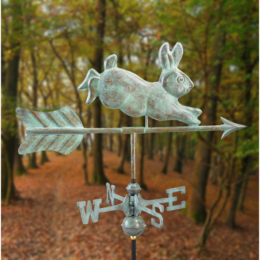 Cottage Rabbit Weathervane Good Directions Mount Type: Garden Pole