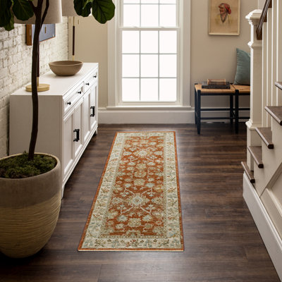 Iznik Oriental Grey/Brown Woven Area Rug