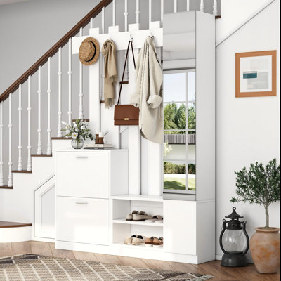 Hall Tree 135cm Wide with Shoe Storage