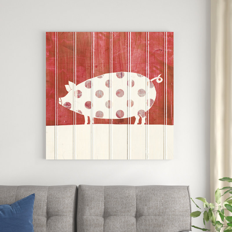 Cochon tacheté II, H 36 po x l 36 po