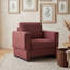 Fauteuil d'appoint rembourré à accoudoirs carrés-1509421637