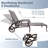Adjustable Cast Aluminum Patio Chaise Lounge with Wheels and Reclining Backrest-1662939752