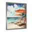 «Vintage Beach Chairs Scenery II», reproduction sur toile