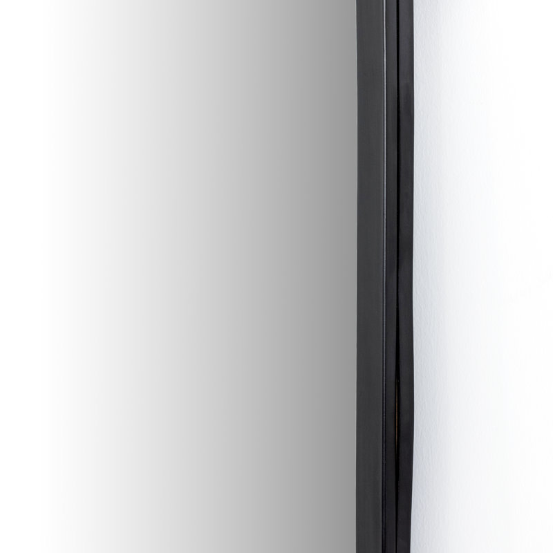Dawson Flat Metal Mirror, Matte Black