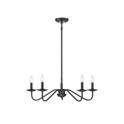 Meridian 5-Light Chandelier in Matte Black
