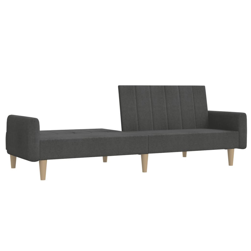 Upholstered 86.6'' Sofa, Dark Gray Polyester