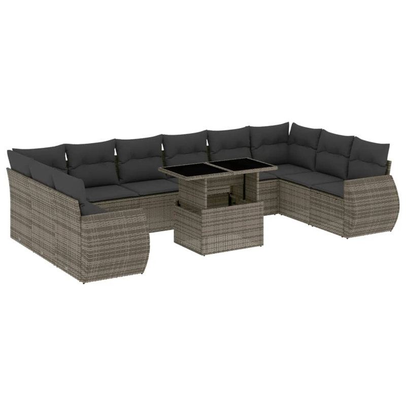Ensemble de canapé de jardin Vidaxl gris