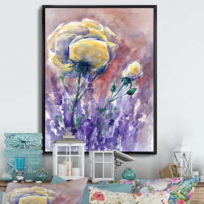 Lavender Abstract Design - Painting on Canvas