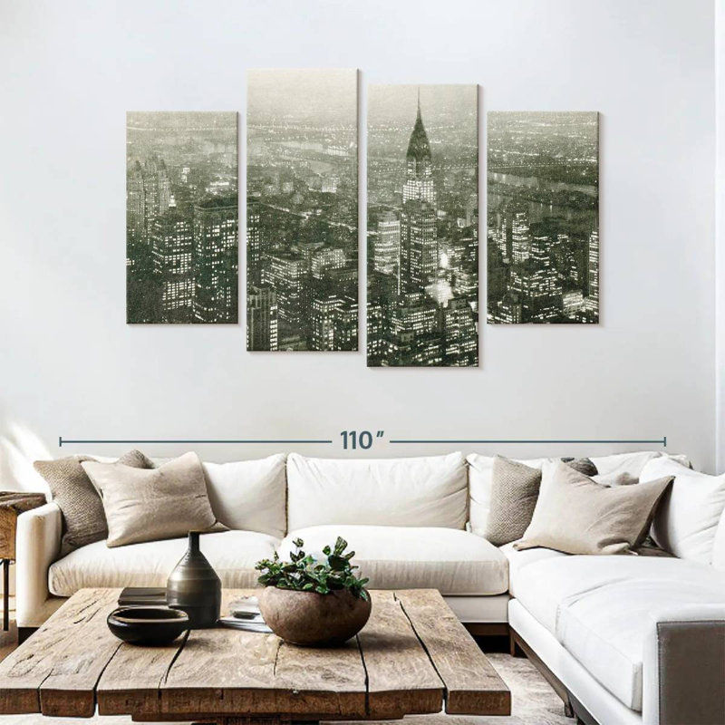 Nicci Stunning Manhattan At Night, 54" H x 84" W