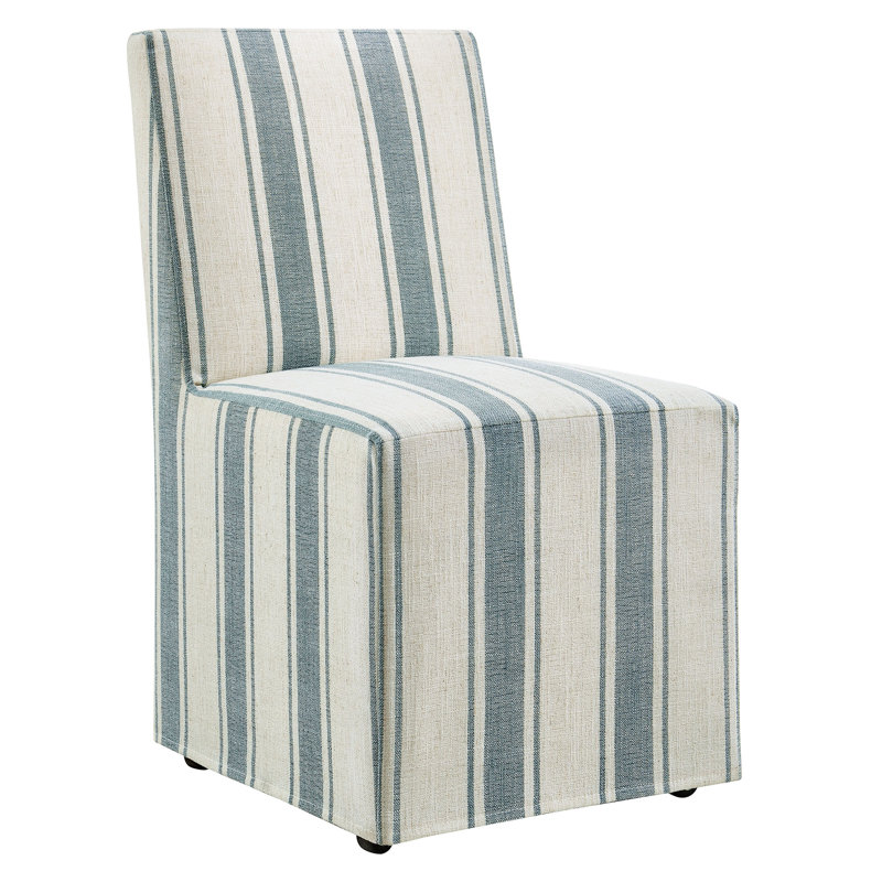 Chaise d'appoint à rayures Tessera, Bleu