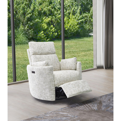 Upholstered Power Rock Swivel Recliner Chair