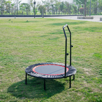 Mini trampoline d'exercice 40 pouces pour adultes ou enfants Trampoline de remise en forme d'intérieur avec coussin de sécurité Capacité de charge de 300 lb