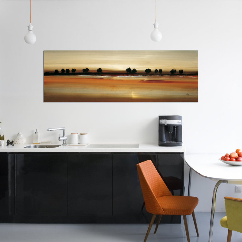 Golden Plains - impression sur toile tendue, H 16 po x l 48 po x P 1,5 po, Toile tendue