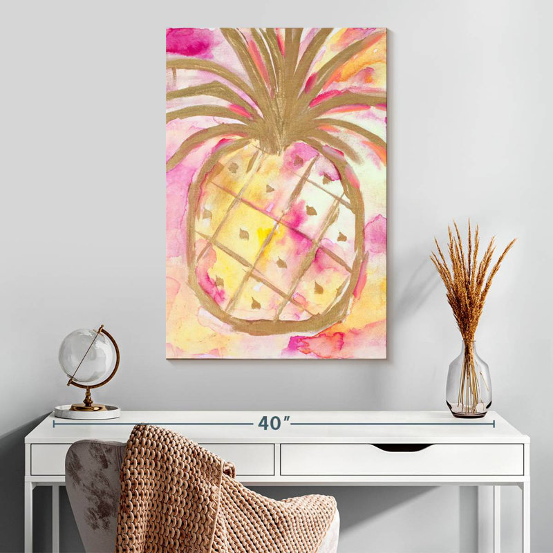 Yarlin Pink Gold Pineapple, 30" H x 20" W