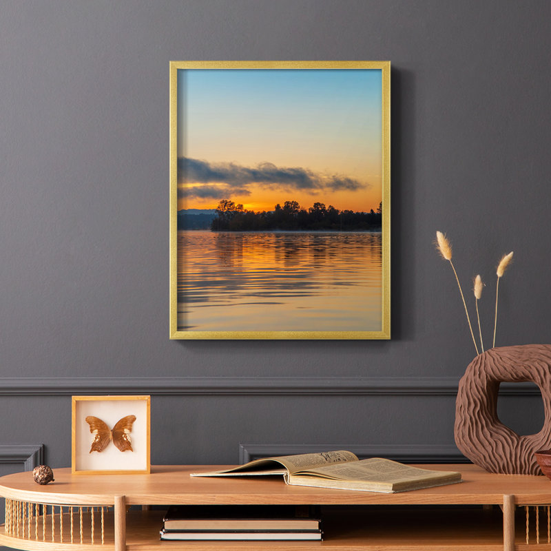 Molten Gold Framed Print - Solid Wood, 20" H x 16" W
