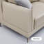 Causeuse-coussin standard en similicuir blanc crème-491490888