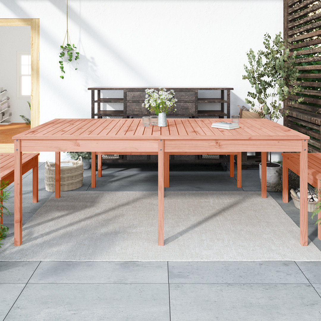 Josephville Rectangular Pine Outdoor Dining Table , cm W cm D