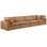 Canapé modulaire 160 po à accoudoirs carrés en similicuir