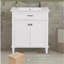Meuble-lavabo de 30 po avec lavabo en céramique, portes à fermeture en douceur et tablettes réglables-123748141