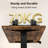 Electric Height Adjustable Standing Desk With 2 Hooks, 4 Lockable Casters,1 Mouse Pad-666096333-666695732