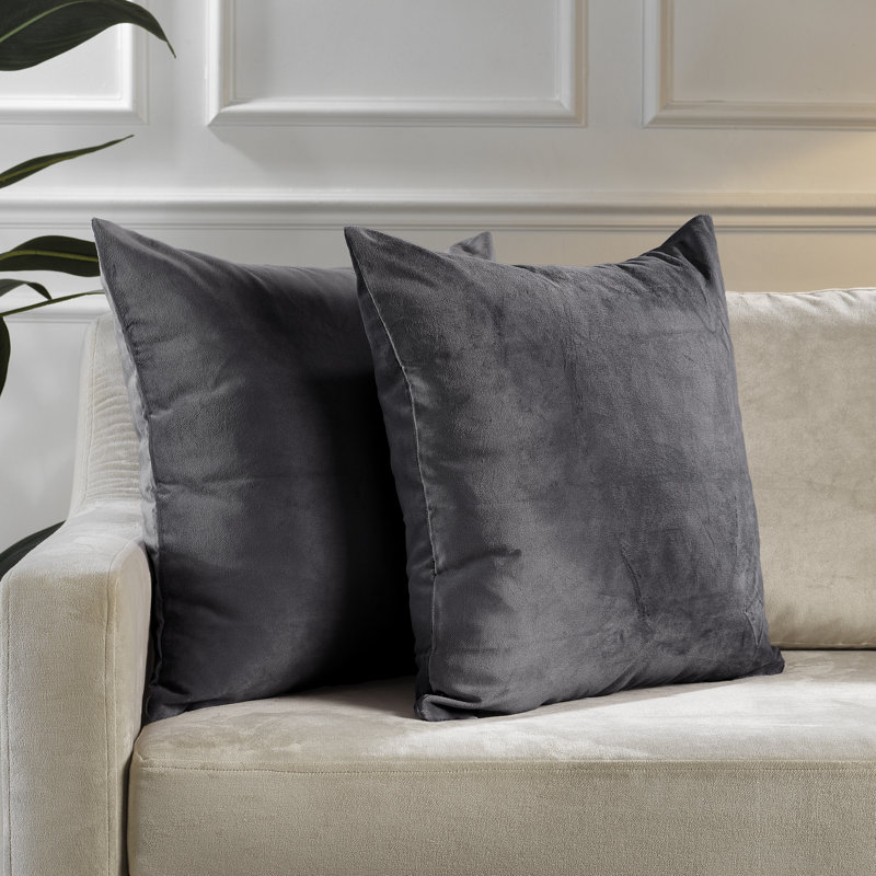 Matte Velvet Pillow Cover, 14" x 14", 68 Shadow