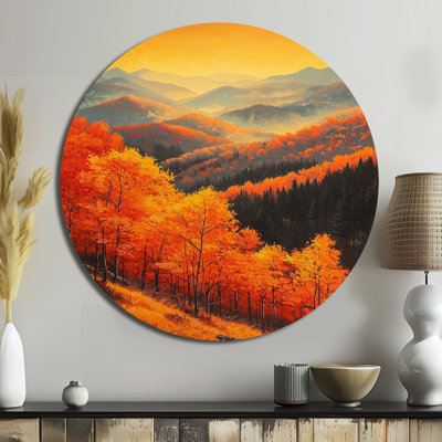Tarje - Traditional Orange Metal Art Print