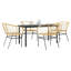 Rectangular 5 - Piece 4 - Person 160Cm L Outdoor Table Set-362051824