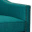 Fauteuil et repose-pieds bleu sarcelle Rodrige-994322203