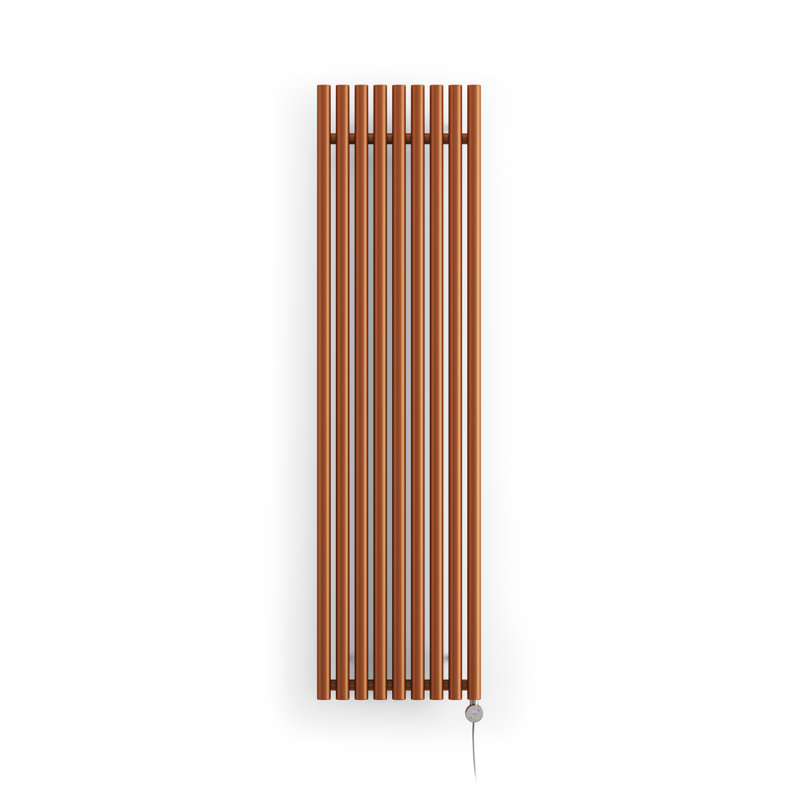 Rolo Room E Electric Radiator, Copper, 180cm H  x 48cm W x 9.6cm D
