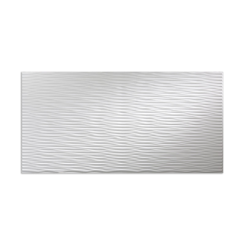Panneau mural décoratif en vinyle 4 pi x 8 pi FASÄDE Dunes, Blanc lustré