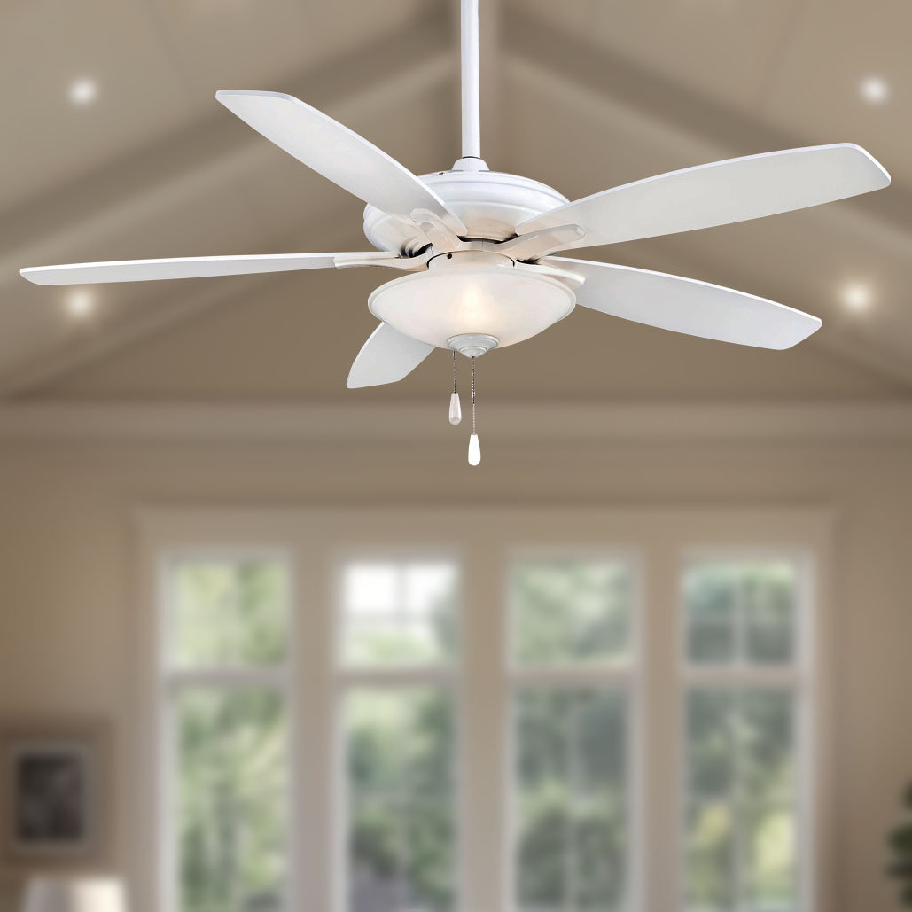 5 - Blade LED Standard Ceiling Fan and Light Kit Included Minka Aire 