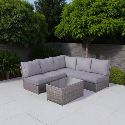 Fully Assembled 4-Person Patio Seating Set with Cushions