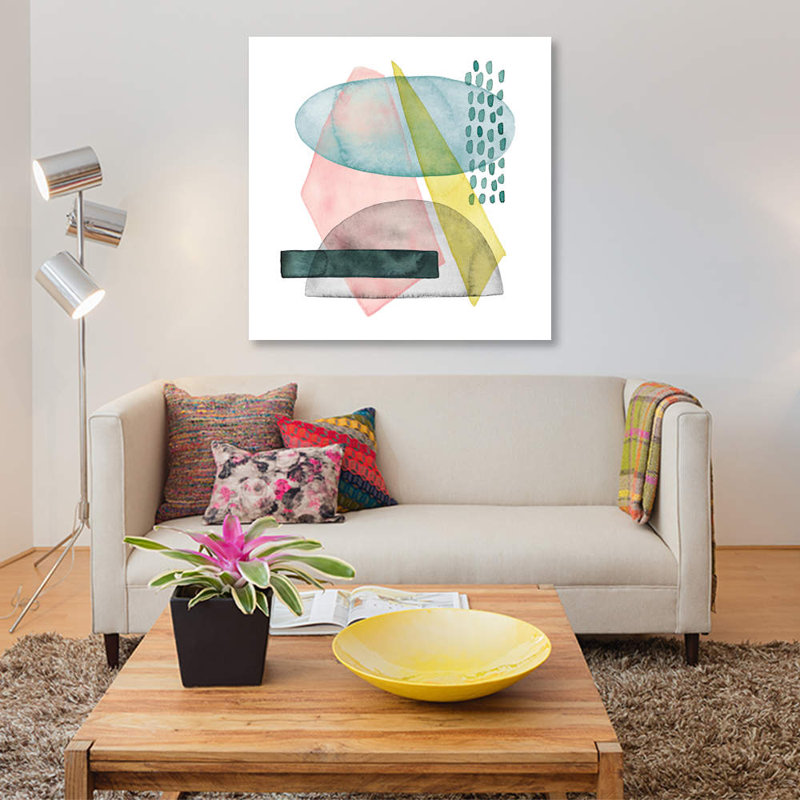 «Pastel Formation II» par Grace Popp, impression sur toile tendue sur châssis, H 12 po x l 12 po x P 1,5 po, Toile tendue