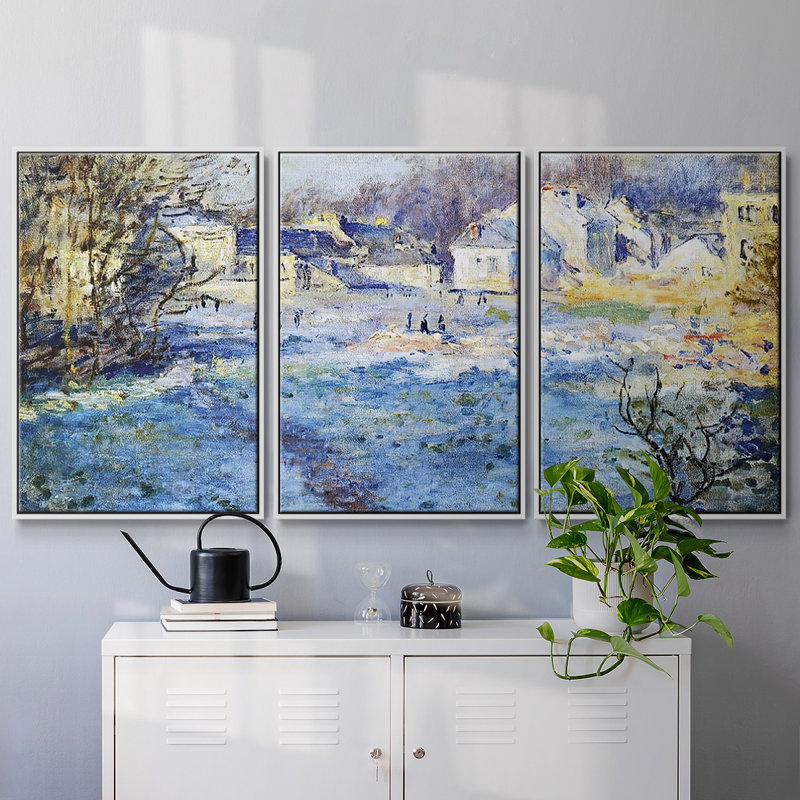 White Frost, 1875, reproduction sur toile 3 pièces, H 36 po x l 75 po x P 2 po, Blanc