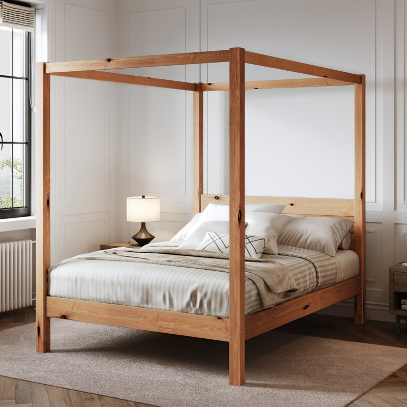 Rochester Solid Wood Bed, Kingsize (5'), Light Wood